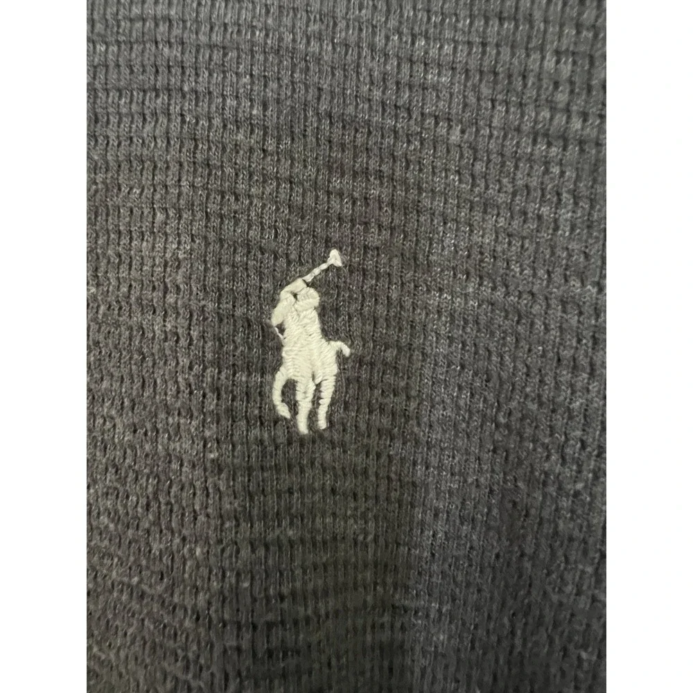 Polo Ralph Lauren Thermal Shirt Mens 4XT Dark Gray Sleepwear LS Waffle Pony